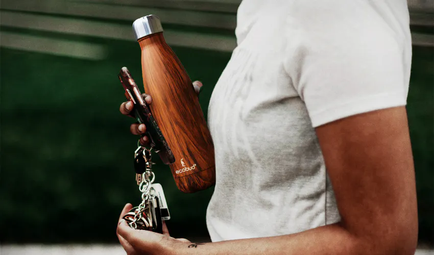 keep a reusable water bottle nearby