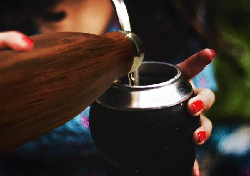 pouring water with bottle